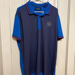 Original Penguin Navy and Blue Polo Shirt